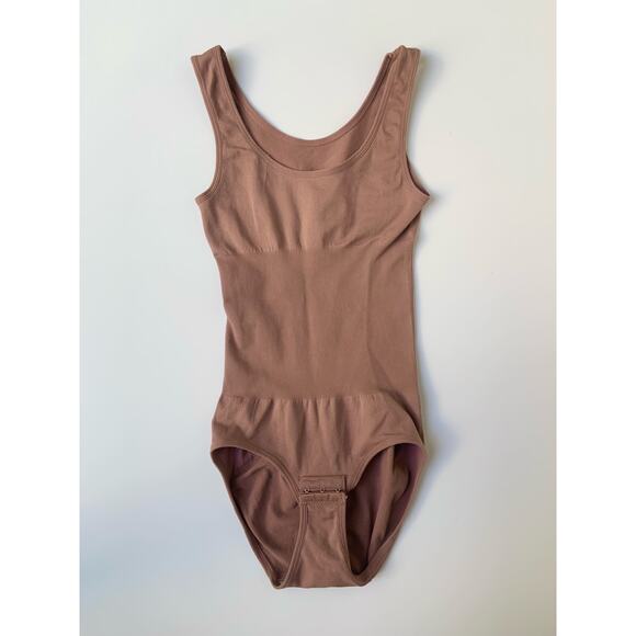 Women's Brown Bodysuit Tummy Control Shapewear Tank Top XS/S - Picture 2 of 8